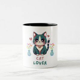 Cat Lover Två-Tonad Mugg