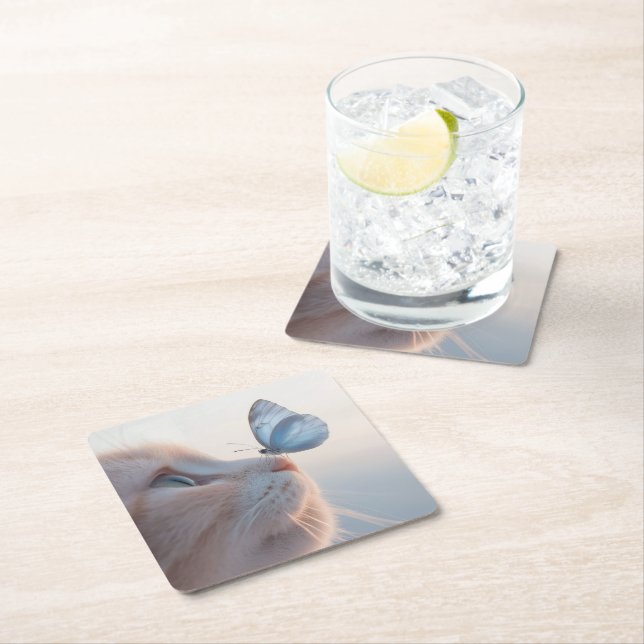 Cat Lover Underlägg - Roligt Bord Decor Papper Kvadrat (Insitu)