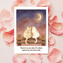 Cat Lover Valentine Card for My One and Only You