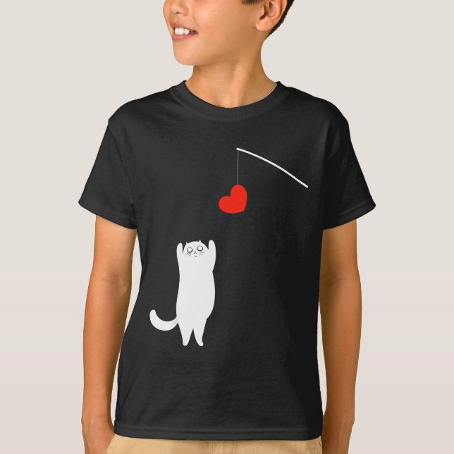 Cat Lover Valentine's Day Animal Affection Love Fu T Shirt (Framsida)