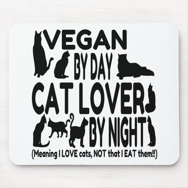 Cat Lover Vegan Funny Musmatta (Framsidan)