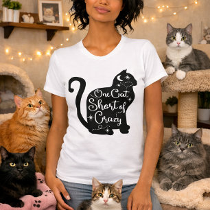 Cat Lovers 1 katt Kort av Crazy Funny T-Shirt