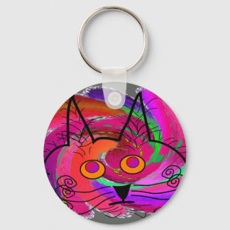 Cat Lovers abstrakt Art-presenter Nyckelring