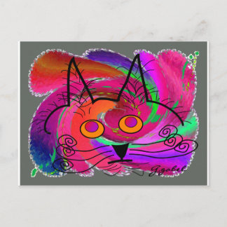 Cat Lovers abstrakt Art-presenter Vykort
