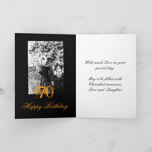 Cat Lovers Birthday Card, cheeky Kitten Kort (Inuti)