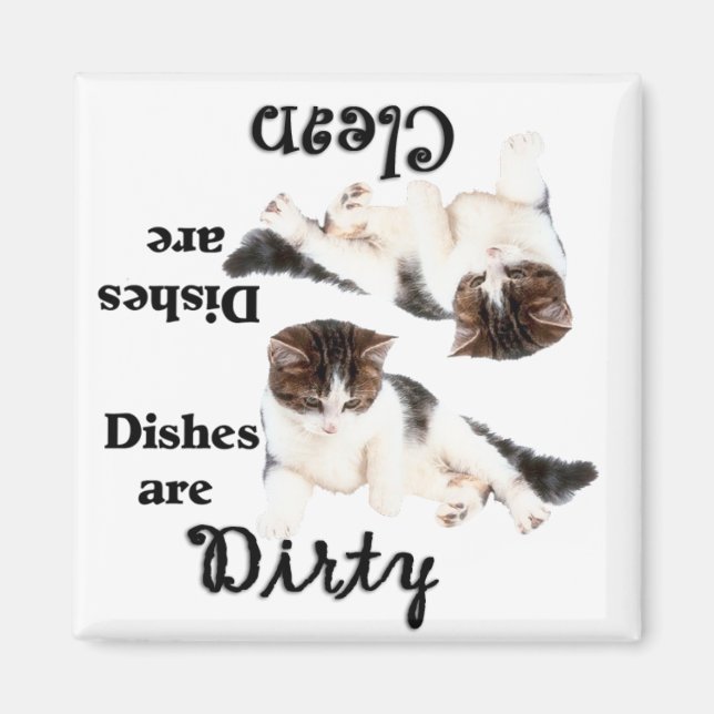 Cat Lovers Dishwasher Magnet (Framsidan)