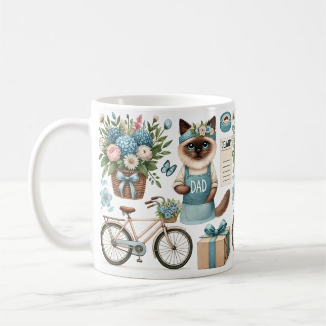 Cat Lovers Fars dag Önskemål för Cat Pappor Kaffemugg (Vänster)