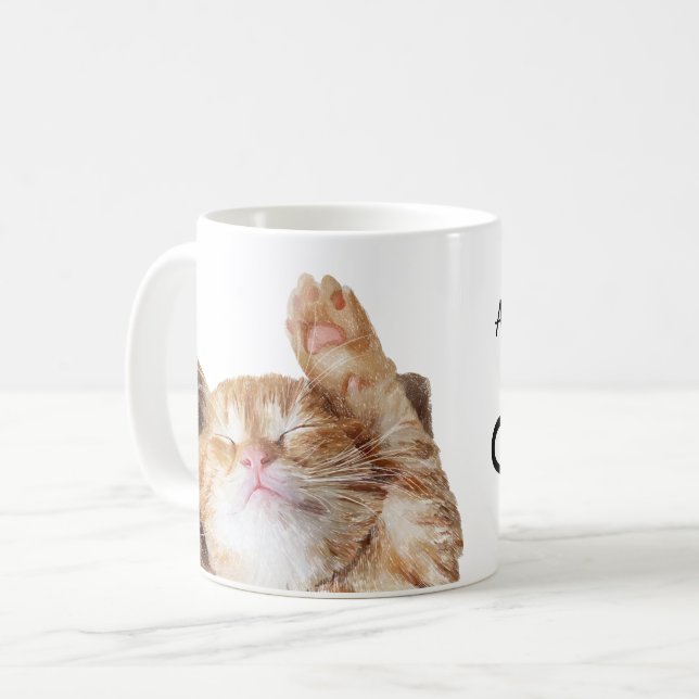 Cat Lovers Funny Quote Cute Humor  Kaffemugg (Framsida vänster)