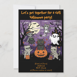 Cat Lovers Halloween fest-inbjudan Inbjudningar