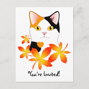 Cat Lovers inbjudan till Anpassade till japanska K