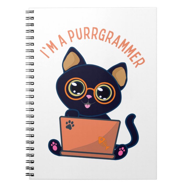 Cat Lovers, jag är programmerare Anteckningsbok (Framsidan)