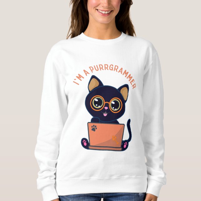 Cat Lovers, jag är programmerare T Shirt (Framsida)