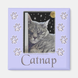 Cat Lovers Lila Tassar "Catnap" Magnet