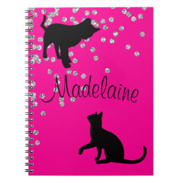 Cat Lovers Modern Rosa Spots Personal Anteckningsbok