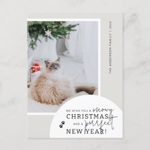 Cat Lover's Modern Simple Photo Helgdag Postcard Helg Vykort