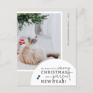 Cat Lover's Modern Simple Photo Helgdag Postcard Helg Vykort