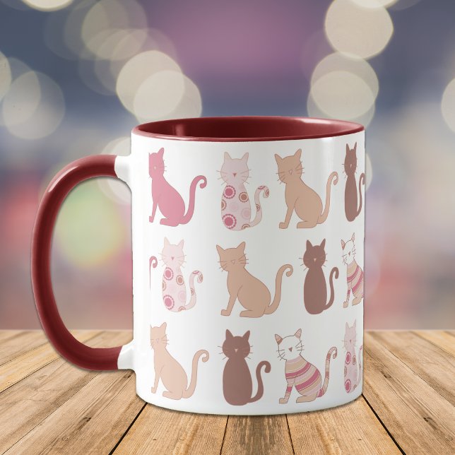 Cat Lovers Mönster Mugg (Skapare uppladdad)