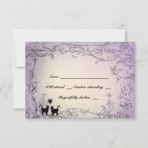 Cat Lovers Ornate Lavender OSA Kort
