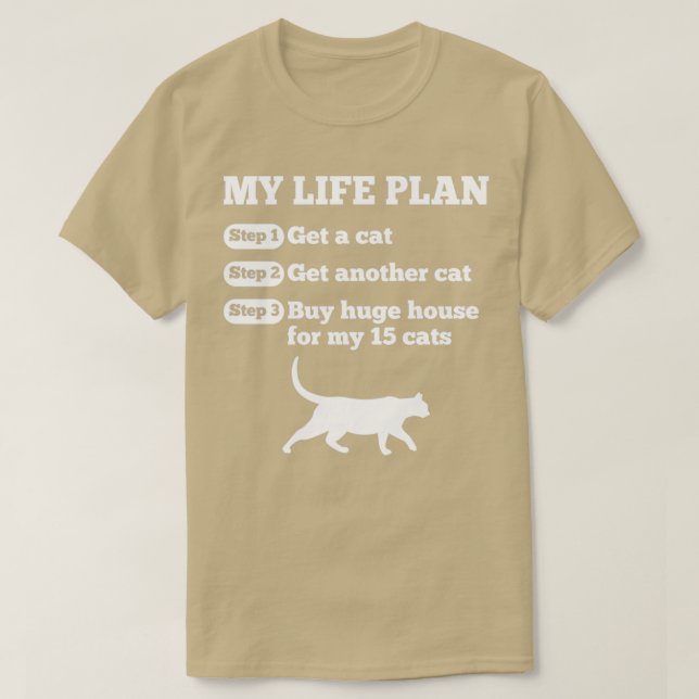 Cat Lovers-plan för nuny livstid T Shirt (Design framsida)