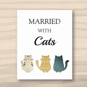 Cat Lovers Roligt Poster väggkonst