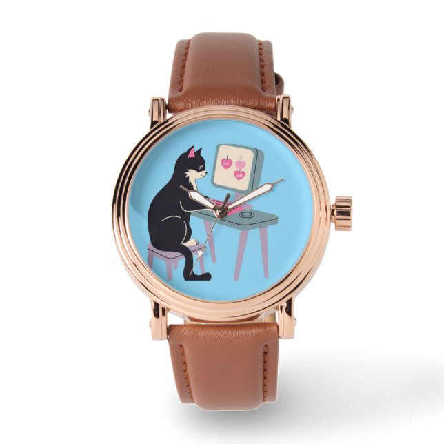 Cat lovers Tuxedo cat  Armbandsur (Framsida)