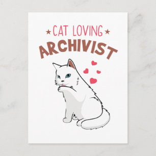 Cat Loving Archivist Vykort