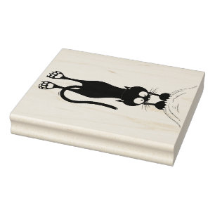 Cat-lustiga tecken Scratching Fabric Stämpel