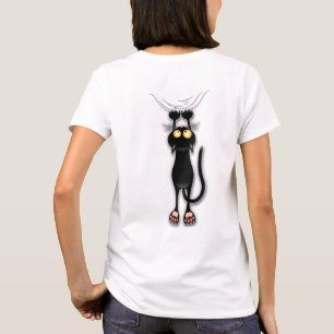 Cat-lustiga tecken Scratching Fabric T Shirt