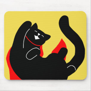 Cat Lycklig Cape Mousepad Simple Cute Kattunge Musmatta