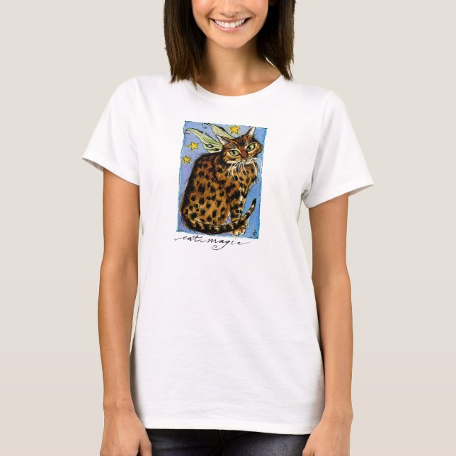 Cat Magic Ocicat Fairy T shirt (Framsida)