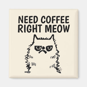 Cat Magnets, Coffee Höger Meow Magnet