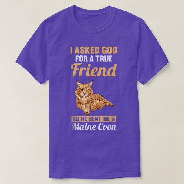 Cat Maine Coon T Shirt (Design framsida)