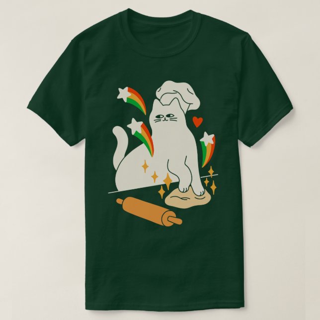 Cat Makin Biscuits T Shirt (Design framsida)