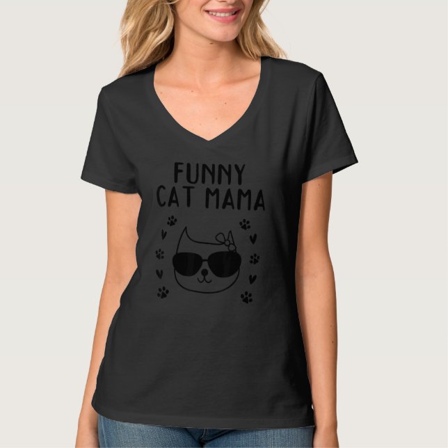 Cat Mama Cat Owner Cat  Cat Mom   Cat Mama T Shirt (Framsida)