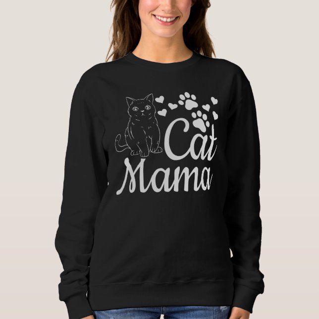 Cat Mama Cute Cat Mom Cat  I Cat Mama T Shirt (Framsida)