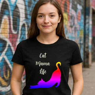 Cat Mama Life - Kattstretch T Shirt