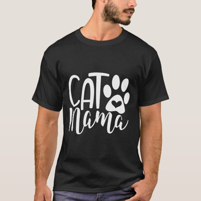 Cat Mama T Shirt (Framsida)