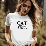 Cat Mamma | Ägare av enkel redigeringsskript T Shirt<br><div class="desc">Cat Mamma | Enkelt Cute Retro-skript Pet Owner T-Shirt</div>