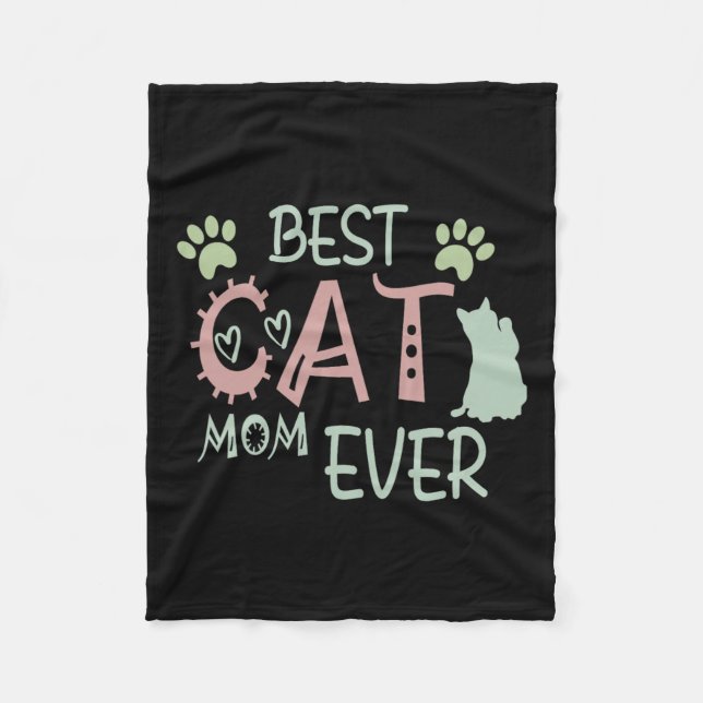 Cat Mamma all Cute Meow First Mors dag Fleecefilt (Framsidan)
