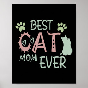 Cat Mamma all Cute Meow First Mors dag Poster