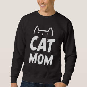 Cat Mamma Animal Vintage Mors dag Lång Ärmad Tröja