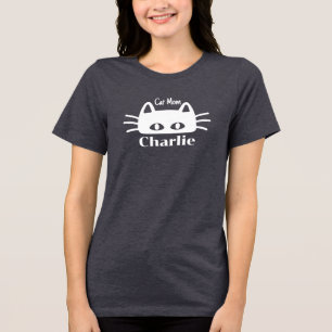 Cat mamma anpassningsbar cat namn t shirt