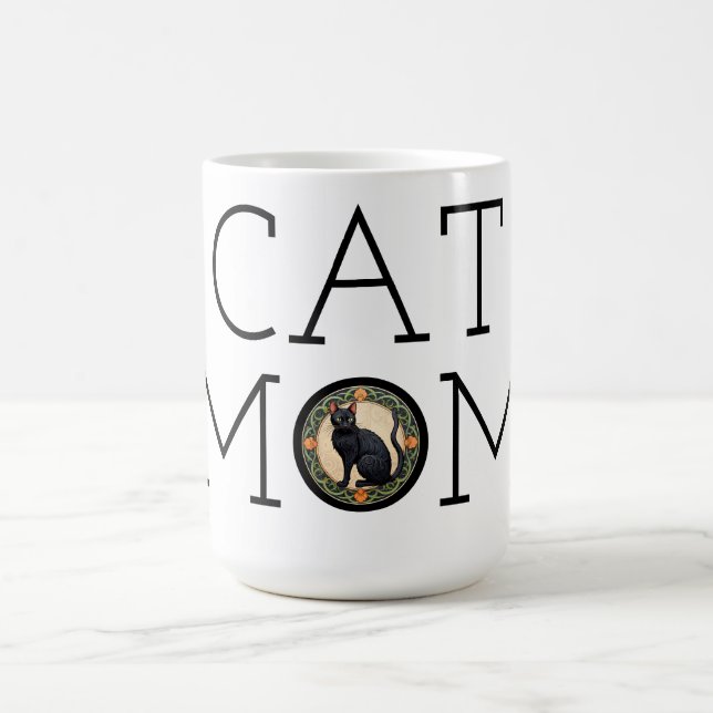 Cat Mamma Black Cat Coffee Mugg (Center)