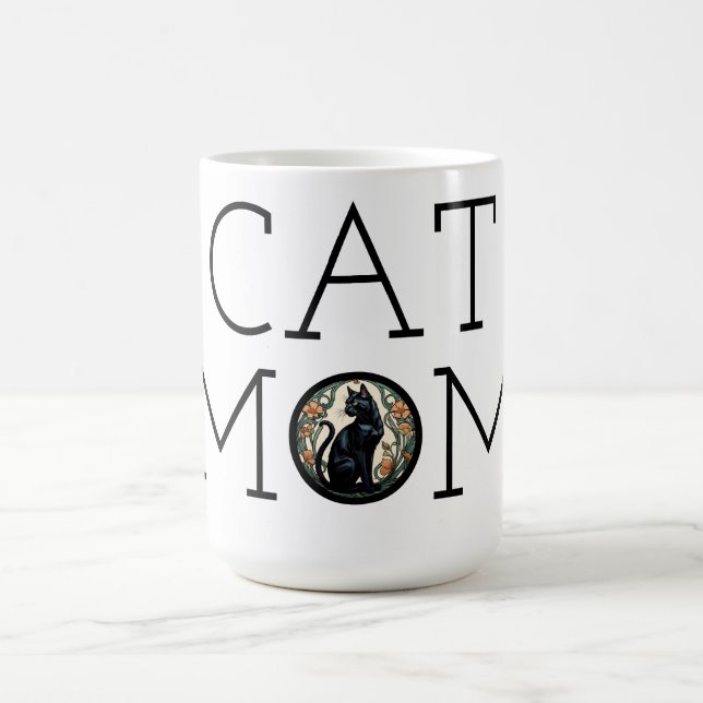 Cat Mamma Black Cat Coffee Mugg (Center)