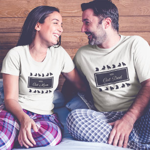 Cat Mamma Black White Matching, par fruar T Shirt