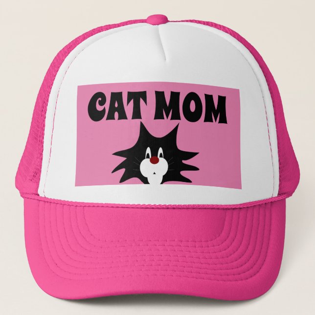 CAT MAMMA BOLL CAPS TUXEDO CAT ROSA HATS KEPS (Framsida)