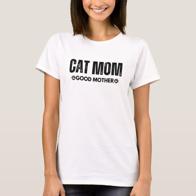 Cat Mamma Bra Mor Tassar T Shirt (Framsida)