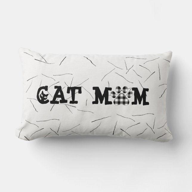 Cat Mamma Buffalo Play Pawprint Lumbarkudde (Framsida)