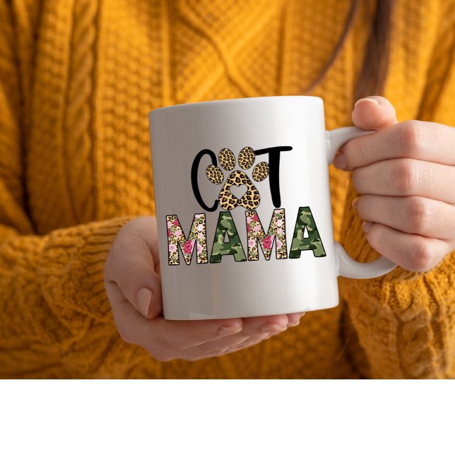 Cat Mamma Cat Mamma Shirt Kaffemugg (Skapare uppladdad)