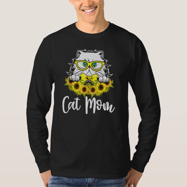 Cat Mamma Cat Mor Mors dag Cat T Shirt (Framsida)